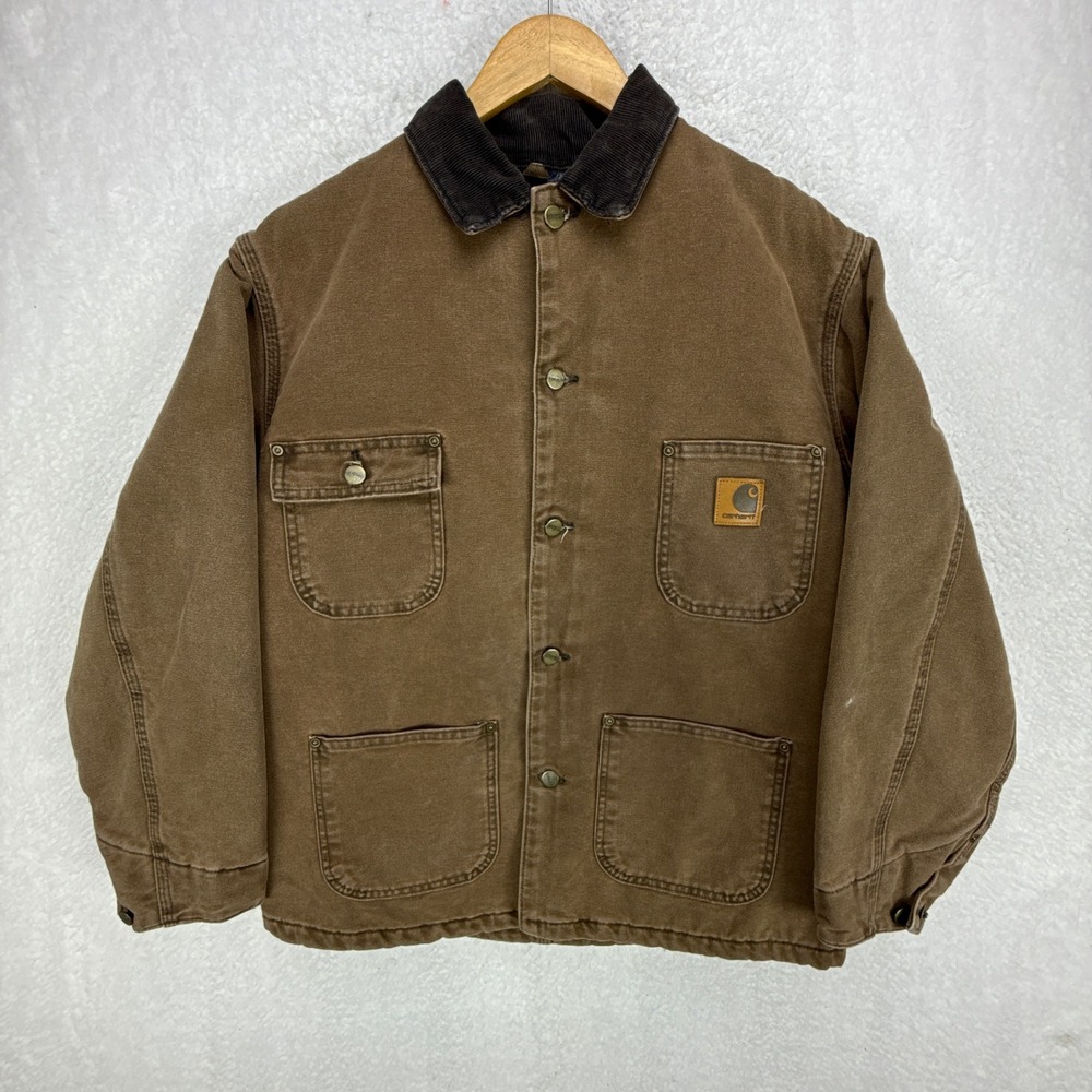 Carhartt Chore Coat Blanket Lined‎ Mens Medium C02 CHT Chestnut Brown EUC